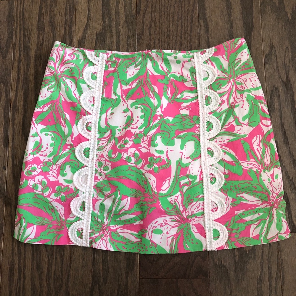 Lilly Pulitzer Marigold Skort Elephant Print Mini Skirt style 80016